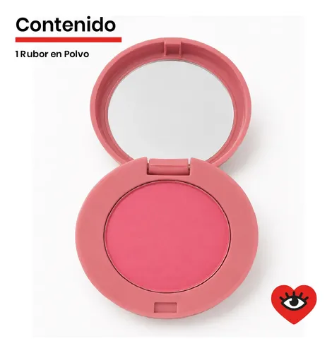 Rubor Blush En Polvo Con Espejo Compacto Rostro Veoquiero