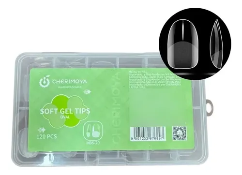 Tips Para Soft Gel Oval Cortos Prelimados X120 Cherimoya