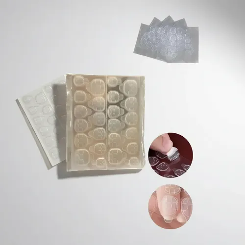 5 Planchas Adhesivo Bifaz Para Pres On Nails Uñas Postizas