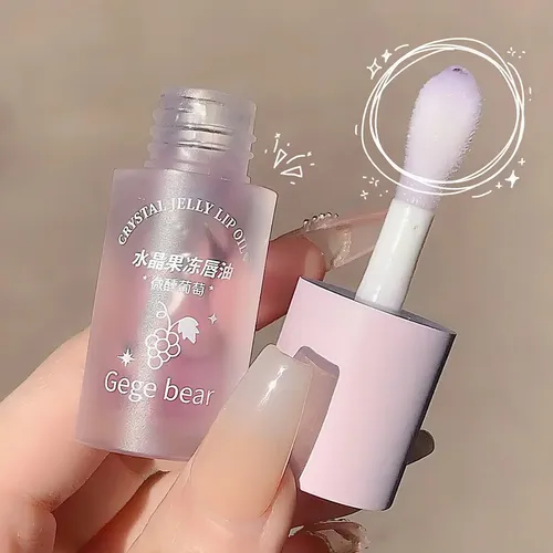 Gege Bear Crystal Jelly Lip Oil Aceite Labial Hidratante Peaches