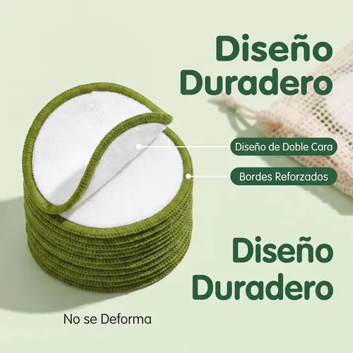 Almohadillas Desmaquillantes Reutilizables 16pads Ecológicos