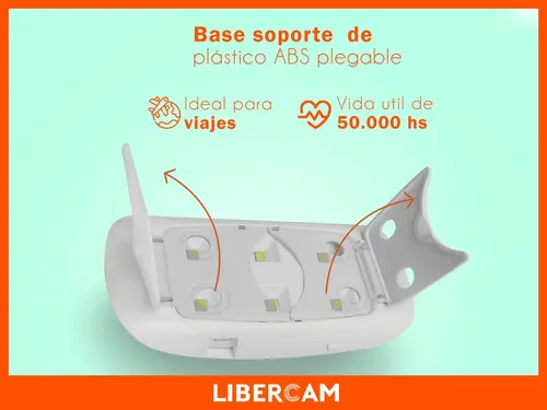 Cabina De Uñas Lampara Luz Led Secador Uv LIBERCAM RUÑA-01 Manos Esculpida 6w Color Blanco