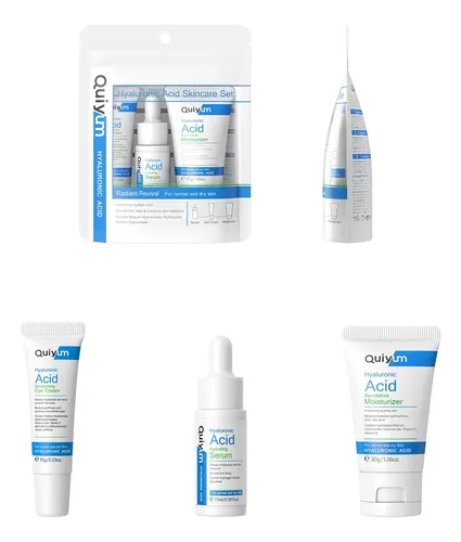 Kit Facial Hidratante Quiyum: Serum + Crema + Ojos 3pzs