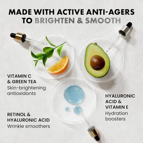 Set De Sueros Faciales Eclat Skincare Con Vitamina C Y Retinol
