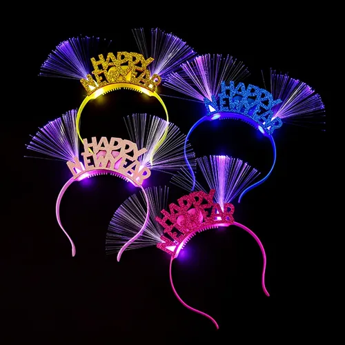 Aro De Pelo Led De Fibra Óptica Para Mujer, Con Diseño De Fe