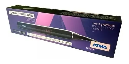 Atma Planchita De Pelo Classic Tourmaline Ceramica Digital Negro