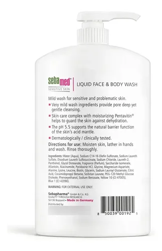 Sebamed Gel De Baño Facial Y Corporal Para Piel Sensible Ph