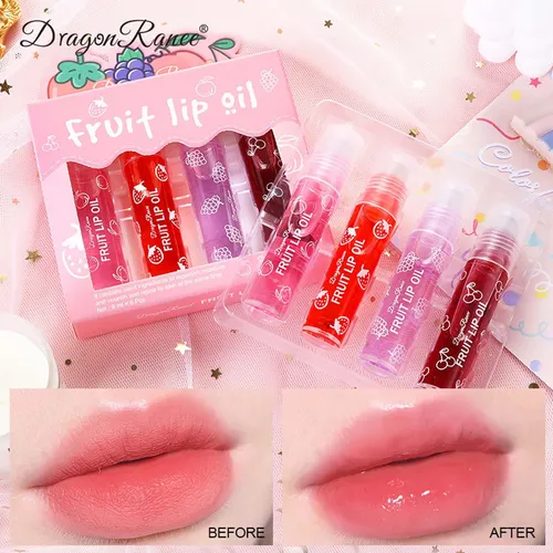 Set De 4 Aceites Labiales Hidratantes Dragonranee Fruit