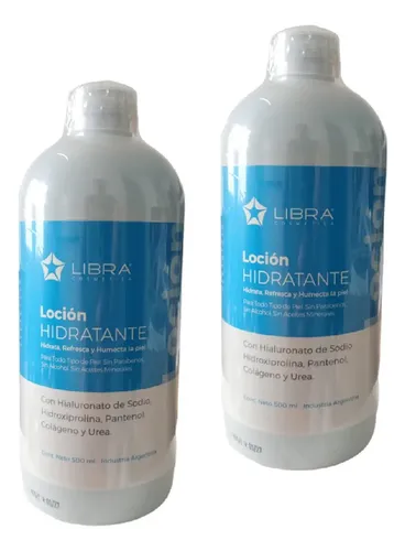 2 Locion Hidratante Tonica 500gr Libra Cosmetica Momento De Aplicación Día/noche Tipo De Piel