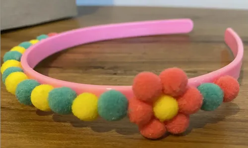Amawa Vinchas Colitas Hebillas Pompones Pelo Niña C Caja Color 330