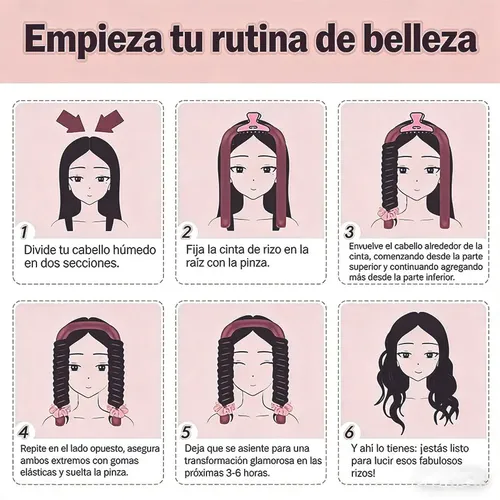 Cepillo De Rulo + Gorro De Dormir + Tubo Para Cabello Negro