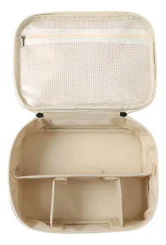 Bolsa Cosmética Impermeable Organizador Viaje Cuero Portátil