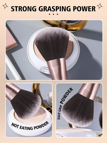 Set 20 Brochas Y Esponjas De Maquillaje Con Neceser