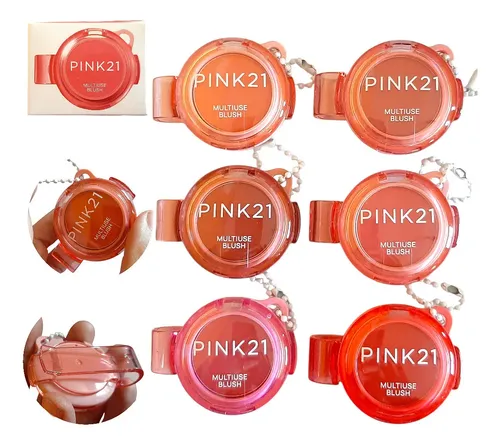 Blush Rubor Crema Llavero + Clip Pink21 Lip & Cheek Multiuso