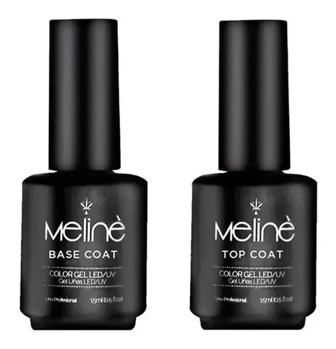 Meline 15ml Base Coat O Top Coat Gel Led Uv X1u.