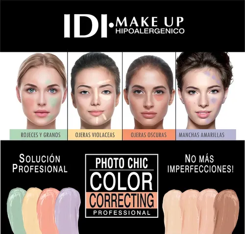 Idi Make Up Corrector De Ojeras Photo Chic Color Tono 01 GREEN