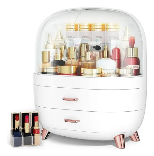 Porta Cosméticos Organizador Maquillaje Makeup Capsula Blanco