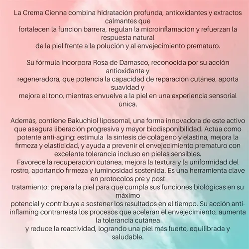 Crema Hidratante Facial Cienna X 50 Ml. Bakuchiol