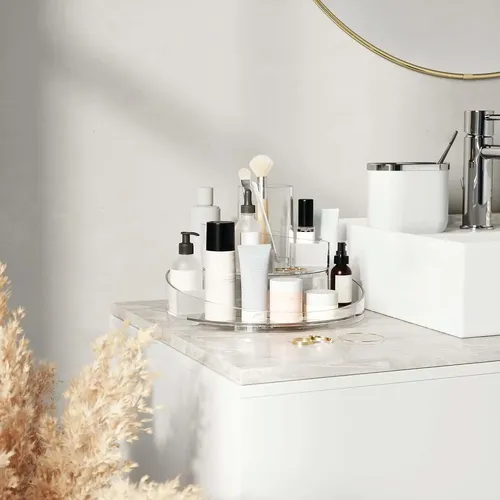 Organizador Acrílico Giratorio 360° Para Maquillaje Skincare