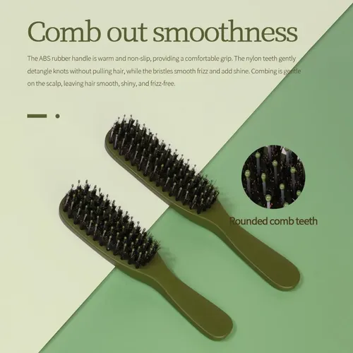 Cepillo Para Cabello Rizado Con Mango Ergonómico