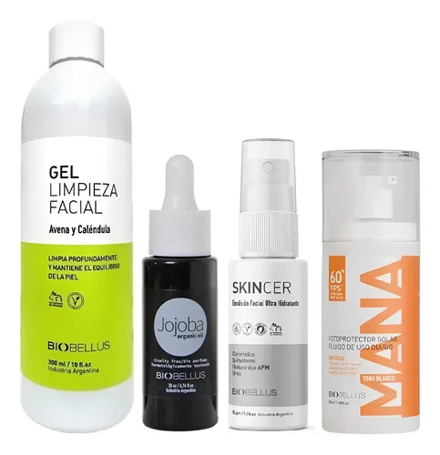 Skincare Gel + Oil Jojoba + Skincer + Protector Biobellus