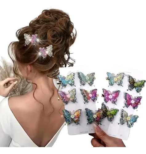 Pinzas For El Cabello Con Forma De Mariposa, Accesorios