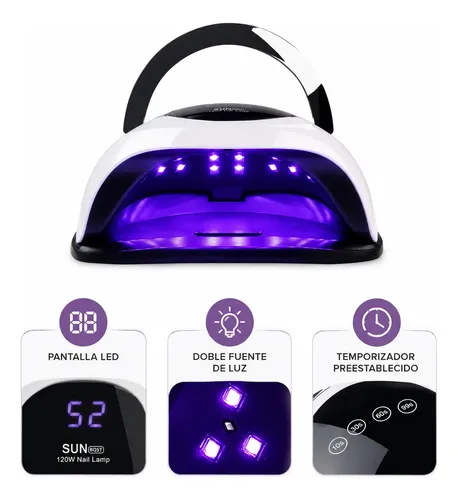 Cabina Para Uñas Sun Bq5t Blanca 120w Original Uv Led