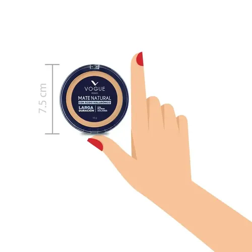 Polvo Compacto Vogue Mate Natural 14g