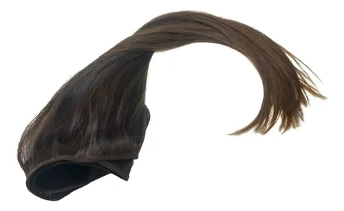 Cortina De Cabello Natural 60cm De Largo 1 Metro Pelo Oscuro