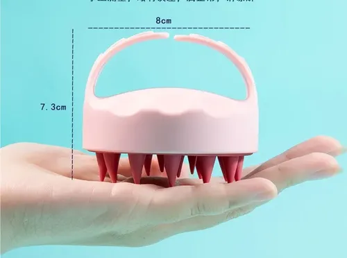 Peine De Silicona Para Masajear Cuero Cabelludo Y Cabello
