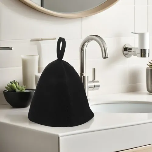 Gorro De Baño Ruso De 3 Piezas: Gorro De Sauna De Fieltro, G