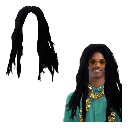 Peluca Rasta Rastafari Hippie Bob Marley Cotillon Disfraz
