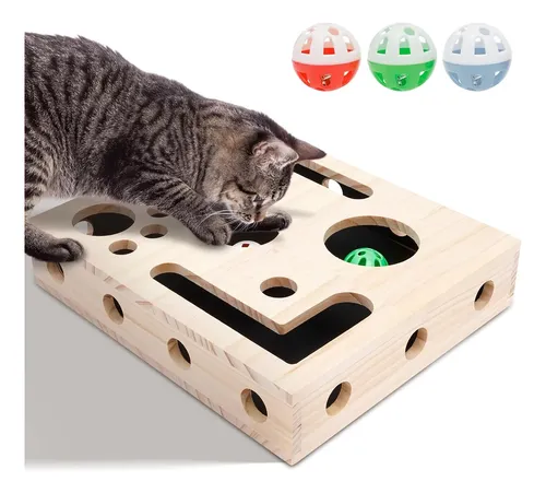 Caja De Limas De Uñas Para Gatos Con Bola De Campana Y Papel