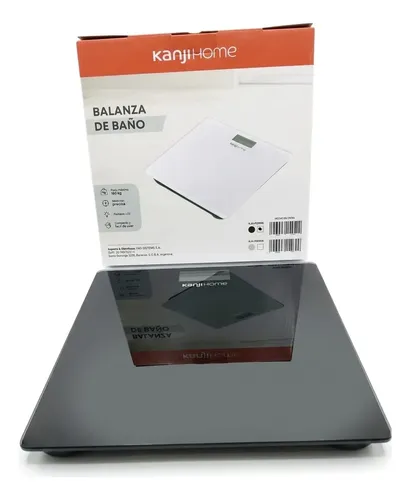 Balanza De Baño Kanji Home Pantalla Lcd Negra
