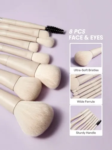 Sheglam Pro Core Set 8 Brochas Maquillaje Portátil
