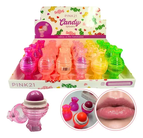 Balsamo Labial Hidratante Lip Balm Con Forma De Caramelo