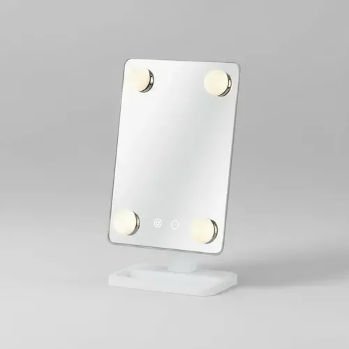 Espejo De Mesa 4 Focos Luz Led Maquillaje