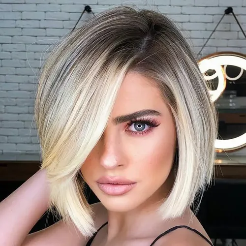 Peluca Falsa De Pelo Liso, Corta, Rubia, Ombre, Bobo, Para M