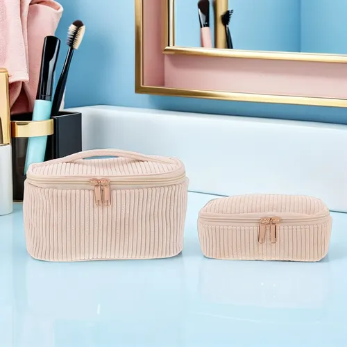 Bolsa De Maquillaje De Pana For Bolso, 2 Unidades, Minialma