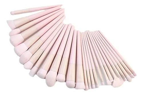 Juego De 26 Brochas De Maquillaje Rosas, Polvos Sueltos,