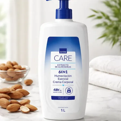 Crema Corporal Avon Care con Extracto de Almendras 1 L
