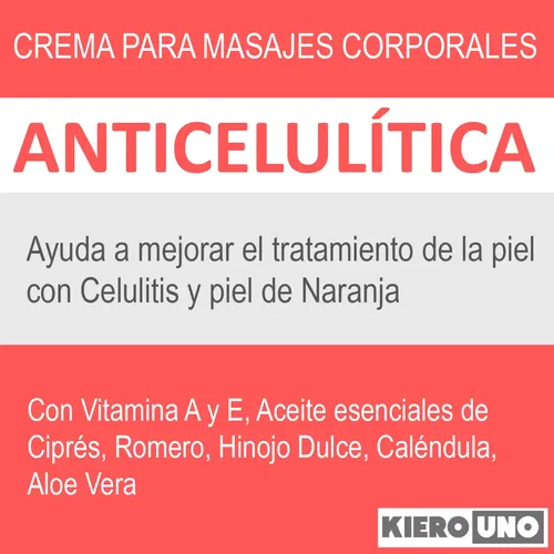 Crema Para Masajes Anti Celulitis Hidratante Corporal
