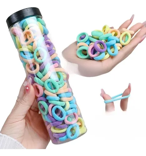 100 Cintas Para El Cabello De Color Primaveral, Bandas Elást
