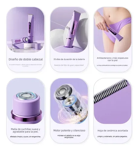 Afeitadora Eléctrica Unisex Depilación Axilas Piernas Brazos