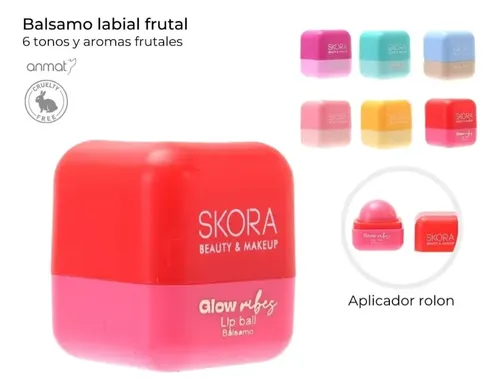 Bálsamo Labial Hidratante Skora Unidad Frutales Colores