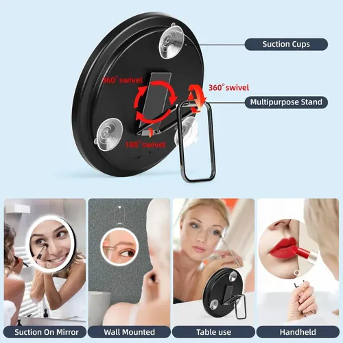 Espejo Con Luz Led Iluminadora De 30x Large Makeup J