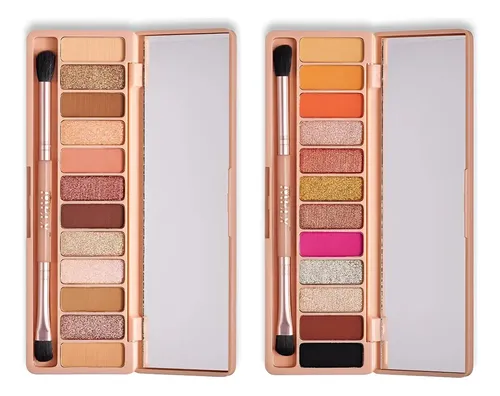 Sombra De Ojos 12 Tonos Satinados Maquillaje Larga Duración Color Tono 02