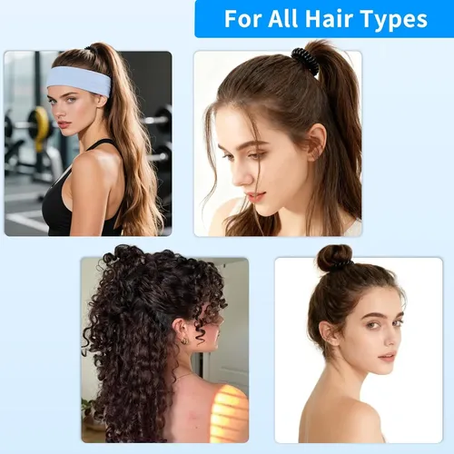 8 Cintas Para El Cabello En Espiral Para Mujer, Sin Daños, S