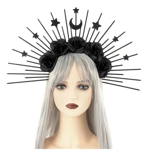 Diadema Gótica Con Forma De Sol Y Luna Para Fiesta De Disfra