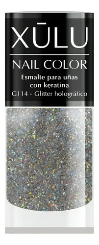 Esmalte Para Uñas Con Keratina Efecto Fortalecedor Xúlu Z800 Color 114 – GLITTER HOLOGRÁFICO